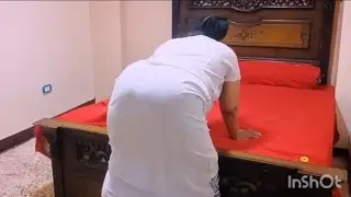 فرش الملايه الحمراء روتين ليله الخميس 😋