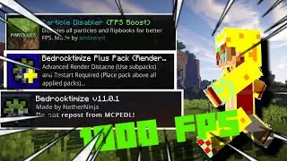 How To Boost FPS In Minecraft PE 1.18 (Optifine) (MCPE)(Bedrocktimize) Best FPS Booster Texture Pack