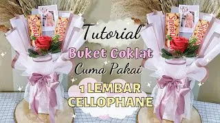 TUTORIAL BUKET COKLAT 1 LEMBAR CELLOPHANE