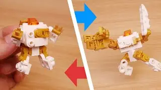 Micro LEGO brick  ninja transformer mech - Two-Face 