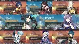 Genshin Impact - Characters Profile and Voice In Liyue Harbor - Genshin Impact Japanese Voice