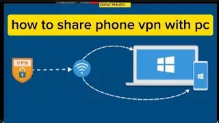 How to share Phone VPN with PC.                             #vpn #pc #browsing #techhacks