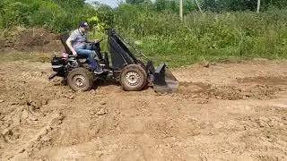 Минипогрузчик. Работа по песку.