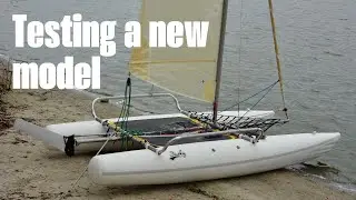 Testing a new model of inflatable sailing catamaran Ducky
