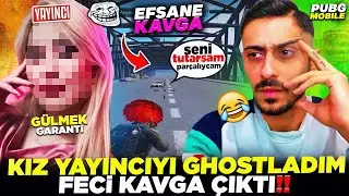 KIZ YAYINCIYI GHOSTLADIM KAVGA ÇIKTI !!  PUBG MOBİLE