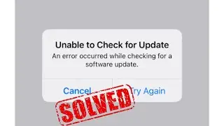 How to Fix Unable to Check For Update An Error Occurred While Checking For a Software Update .