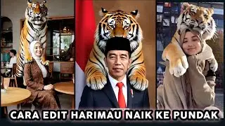 CARA EDIT VIDEO HARIMAU NAIK KE PUNDAK VIRAL TIKTOK 🔥