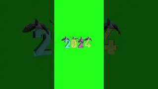 Happy New Green Screen 2024 light effects animation #shortvideo #mtizeffect