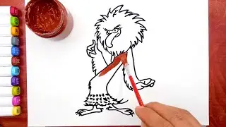 Angry Birds 2 movie game BOSS eagle stick figure coloring愤怒的小鸟2 电影 游戏BOSS老鹰简笔画上色#colorpainting