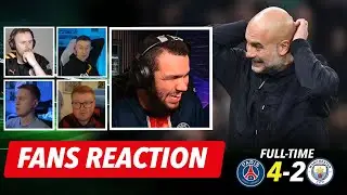 4 CITY VS 1 PSG FANS REACTION TO PSG 4-2 MAN CITY | CHAMPIONS LEAGUE