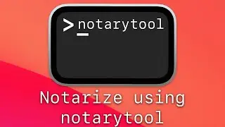 Notarize using notarytool