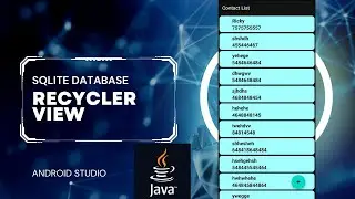RecyclerView With SQLite Database In Android Studio | RecyclerView SQLite Android Studio | Java | #1