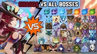 C0 Chasca vs All Bosses in v5.2 (WL 9) Without Food Buff | Genshin Impact