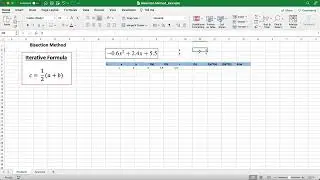 Bisection Method on Excel [Numerical Methods]