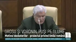 Igor Grosu şi Vladimir Voronin, protagoniştii unui moment haios în timpul şedinţei Parlamentului