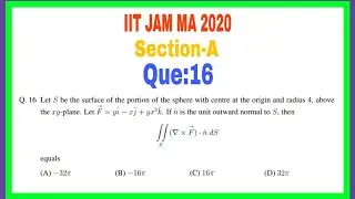 IIT JAM Mathematics 2020|| Que.16