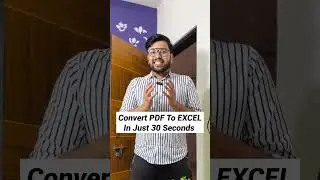 Secret Excel Trick | Convert PDF to EXCEL 