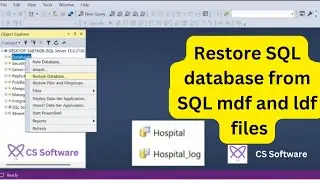 How to Restore SQL Server Database from MDF and LDF Files