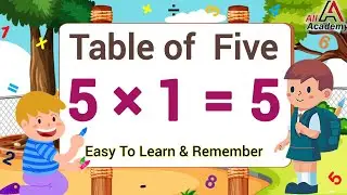 Table of 5 | 5 x 1 = 5 | Five 1 Za Five | Tables for kids  Learn Multiplication Tables Easy Trick