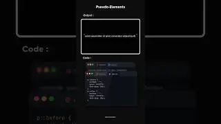 CSS Pseudo-Elements before & after #shorts #css #shortvideo