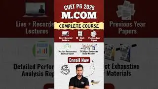 CUET PG M.Com 2025 Complete Course | Cuet pg mcom prepration 2025 | Join Now