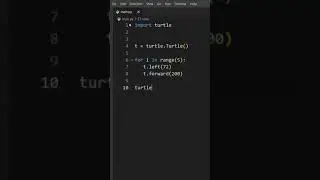 How to draw a pentagon using turtle in Python