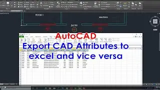 AutoCAD Tutorial | Block Attributes | Export from CAD to Excel & import from excel to CAD | Tagalog