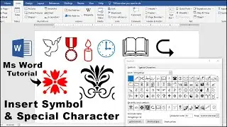 Ms Word Tutorial: How to Using Different Types of Symbol In Ms word | Symbol & Special Character