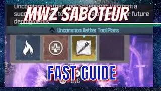 MWZ How to complete *SABOTEUR* Act 1, Tier 3 Mission!!