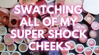 Swatching ALL of my ColourPop SUPER SHOCK CHEEKS! | 68 Shades of Highlighter + Blush Swatched