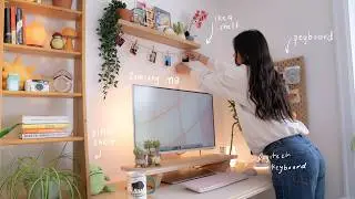 Desk Makeover 🎧 cozy wfh setup + ikea vlog
