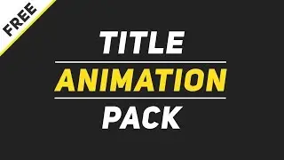 FREE Title Animation Pack - After Effects (Motion Graphics) #2