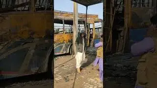 Bus After big accident #accidenttruck #fire #hala #accident