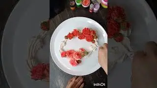Создаём композицию на торт. Творожная крем-паста ♥️