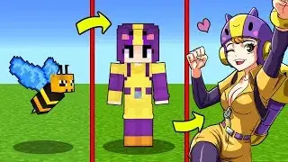 КАК МЕНЯЛАСЬ БРАВЛЕР БЕА И ЕЕ ЖИЗНЕННЫЙ ЦИКЛ В МАЙНКРАФТ! ЭВОЛЮЦИЯ MINECRAFT ДЕВУШКА BRAWL STARS