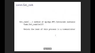 Introduction to parallel programming with MPI and Python