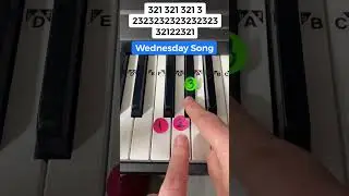 Wednesday Song Piano Tutorial 🤨🤨🤨 