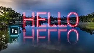 Easily Create Editable Glowing Text Effect with Reflections in Photoshop