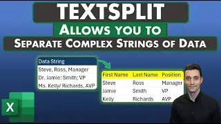 Excel Tips - TEXTSPLIT Function to Separate Strings with Multiple Delimiters into Columns and Rows