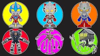 Ultraman Ginga, Skibidi Toilet, Ultraman X, Ultraman Zero, House Head, Siren Head, Ultraman Storm