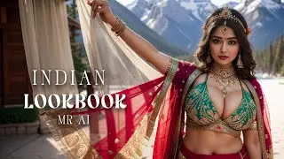 [4K] AI ART Indian Lookbook Girl Al Art video - Machu Picchu
