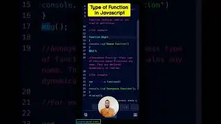 Type of Function in JavaScript.   