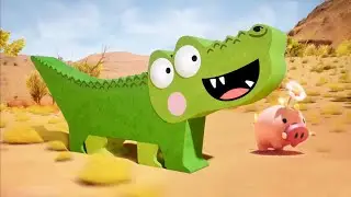 Fastest Running Race In The Desert | Silly Crocodile Animated Stories For Kids
