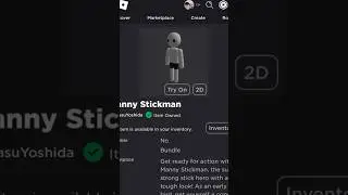 ( New Free Item ) How to get MANNY STICKMAN ROBLOX ( 2023 ) DeanOfficial YT
