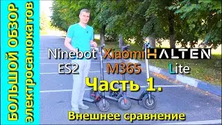 Большое сравнение электросамокатов Halten Lite, Xiaomi M365, Ninebot ES2. Часть 1.