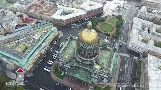 Аэросъемка города Санкт-Петербург (Сенатская площадь, Исаакиевский собор)