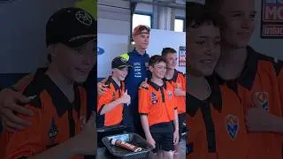 The #MiniGP Netherlands riders meet local hero Collin Veijer at Assen ahead of the #DutchGP 🇳🇱🫶