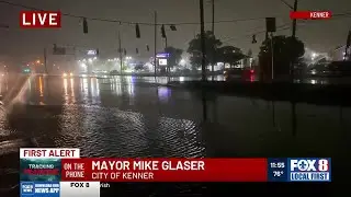 Mayor Mike Glaser discusses Francine's floodwaters in Kenner