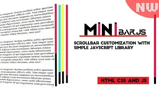 Create a Custom Scrollbar Using html css and js || minibar.js tutorial || javascript