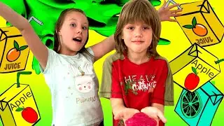 НЕ Выбирай Сок слайм😱 Слайм из случайных ингредиентов |Слайм в  KidsBox Show